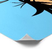 Dino Licking Fred Flintstone Poster (Ecke)