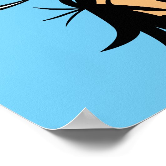 Dino Licking Fred Flintstone Poster (Ecke)