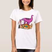 Dino Licking Fred Flintstone T-Shirt (Vorderseite)