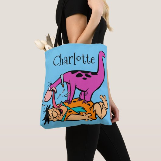 Dino Licking Fred Flintstone Tasche (Von Nahem)