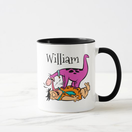 Dino Licking Fred Flintstone Tasse (Rechts)