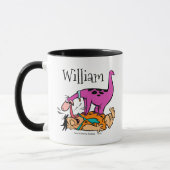 Dino Licking Fred Flintstone Tasse (Links)