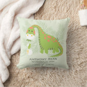 Dino Liebe Baby Boys Birth Stats Pillow Kissen (Decke)
