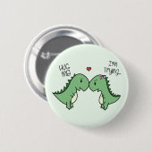 Dino-Liebe-Buttone! Button (Vorne & Hinten)