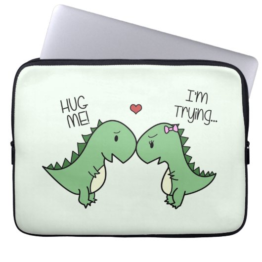 Dino-Liebe-Laptop-Hülse! Laptopschutzhülle (Vorderseite)