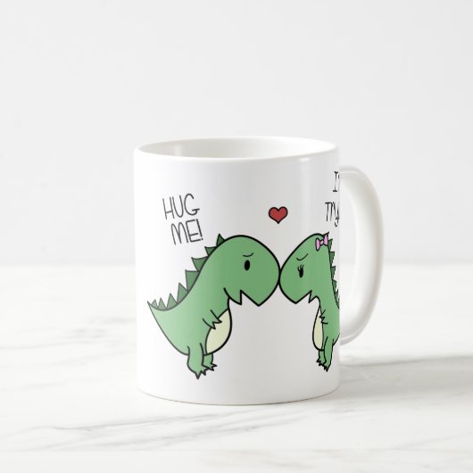 Dino-Liebe-Tasse! Kaffeetasse (VorderseiteRechts)