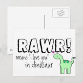 Dino Lingo Postkarte (Vorne/Hinten)