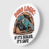 Dino Logic Große Wanduhr (Winkel)