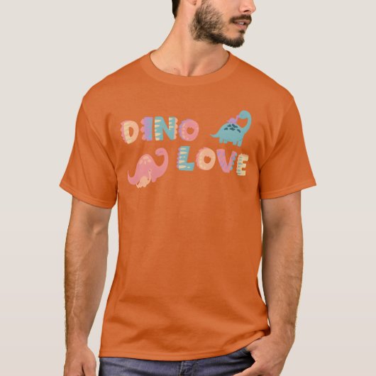 Dino Love Geschenk T-Shirt (Vorderseite)