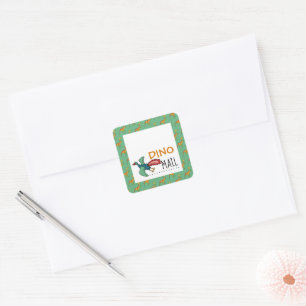 Dino Mail, Dinosaur Quadratischer Aufkleber