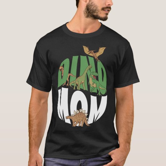 Dino Mama Dinosaur Paläontologe Mutter Mutter T-Shirt (Vorderseite)