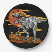 Dino-Mash: Spooky Pumpkinosaurier Pappteller (Vorderseite)