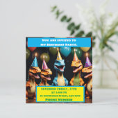 Dino Mighty Einladung (Stehend Vorderseite)