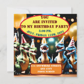 Dino Mighty II Einladung (Vorderseite)