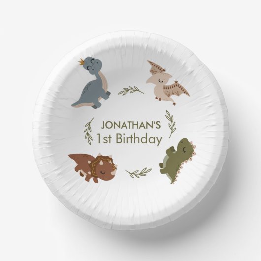 Dino-Milbe Pappteller (Vorderseite)