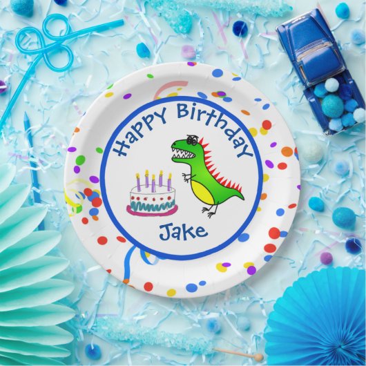 Dino-Milbe Zeit-Dinosaurier-und Pappteller (Party)