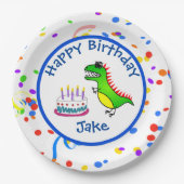 Dino-Milbe Zeit-Dinosaurier-und Pappteller (Vorderseite)