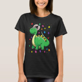 Dino mit sonnigen Ohren Funny Egg Jagen Dinosaur E T-Shirt (Vorderseite)