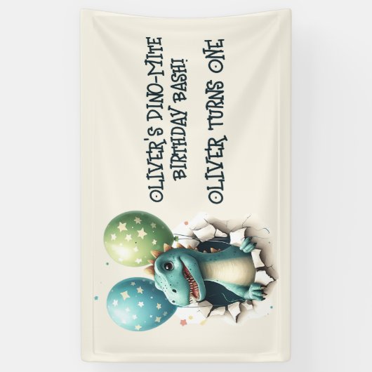Dino-Mite Birthday Bash Banner (Vertikal)