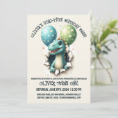 Dino-Mite Birthday Bash Einladung (Stehend Vorderseite)