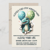 Dino-Mite Birthday Bash Einladung (Vorne/Hinten)