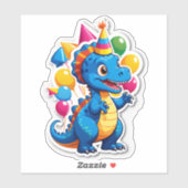 Dino-Mite Birthday Bash!" (Kids Aufkleber (Blatt)