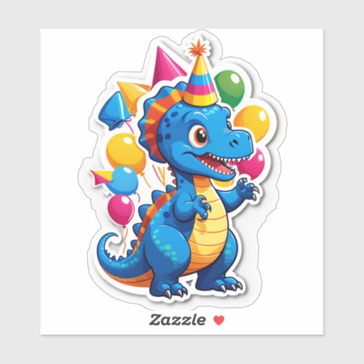Dino-Mite Birthday Bash!" (Kids Aufkleber (Blatt)