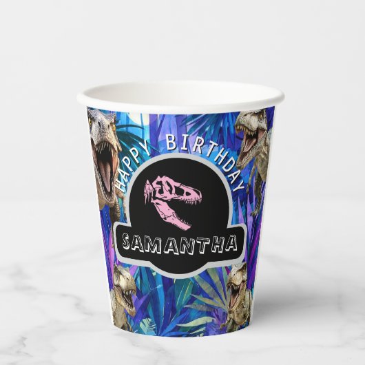 Dino-Mite Birthday Bash Pappbecher (Vorderseite)
