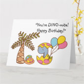 DINO-mite Birthday Karte (Gelbe Blume)