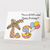 DINO-mite Birthday Karte (Vorderseite)