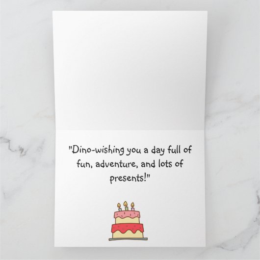 DINO-mite Birthday Karte (Innenseite)