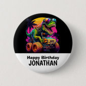 Dino-Mite Birthday Party Button (Vorderseite)