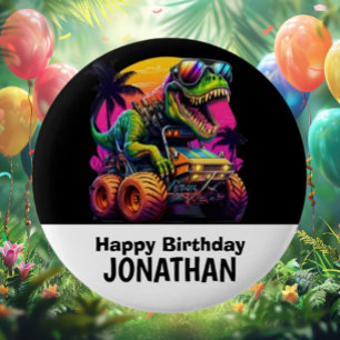 Dino-Mite Birthday Party Button