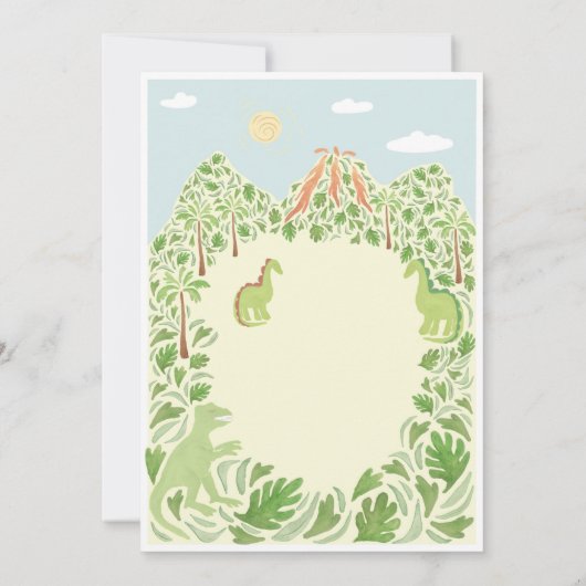 Dino-mite Birthday Party Einladung (Rückseite)