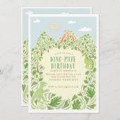 Dino-mite Birthday Party Einladung (Vorne/Hinten)