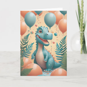 Dino-Mite Birthday Roar in Cool Mint Karte