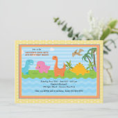 Dino-Mite Buddies Dinosaurier Einladung (Stehend Vorderseite)