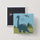 Dino-mite Dinosaur Button (Vorne & Hinten)