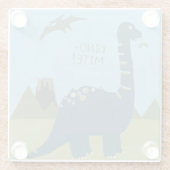 Dino-mite Dinosaur Glasuntersetzer (Rückseite)