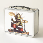 Dino-mite Drummer Metal Lunchbox (Rückseite)