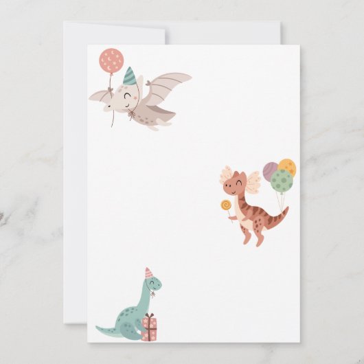 DINO-MITE! EINLADUNG (Rückseite)