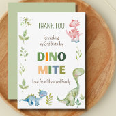 Dino-mite-Geburtstag Dankeskarte
