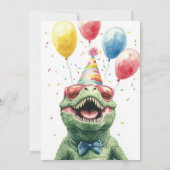 Dino-Mite Geburtstagsfeier-Design Einladung (Rückseite)
