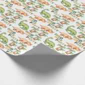 Dino-mite Geburtstagsparty Geschenkpapier (Ecke)