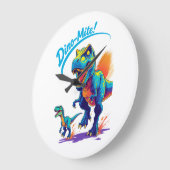 Dino-Mite Große Wanduhr (Winkel)