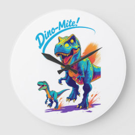 Dino-Mite Große Wanduhr