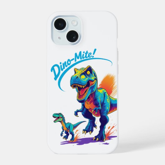 Dino-Mite iPhone 15 Hülle (Rückseite)