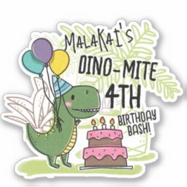 Dino-Mite Kids Geburtstagsparty Dinosaurier Aufkleber