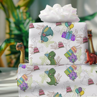 Dino-Mite Kids Geburtstagsparty Dinosaurier Geschenkpapier