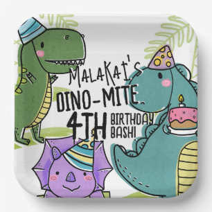 Dino-Mite Kids Geburtstagsparty Dinosaurier Pappteller